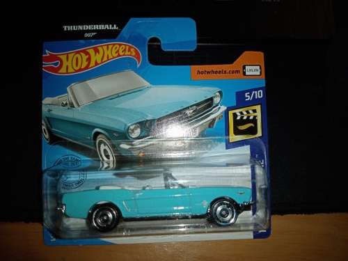 HOTWHEELS - 65 FORD MUSTANG CONVERTIBLE - JAMES BOND - THUNDERBALL