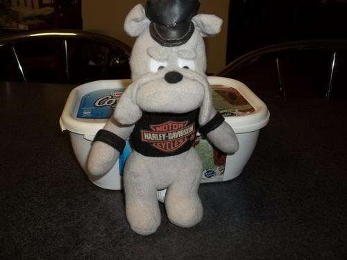 Harley Davidson - Bulldog soft toy.