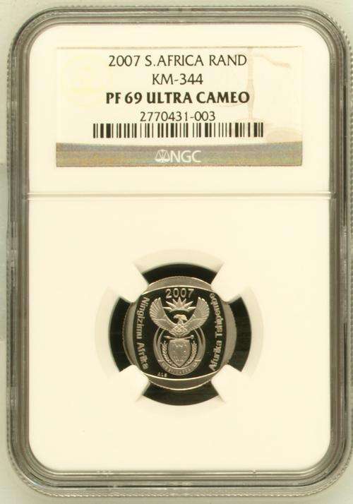 2007 South Africa Rand KM-344 NGC PF69 Ultra Cameo