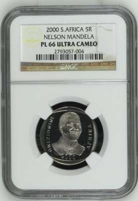 2000 South Africa R5 NGC PL66 - Nelson Mandela