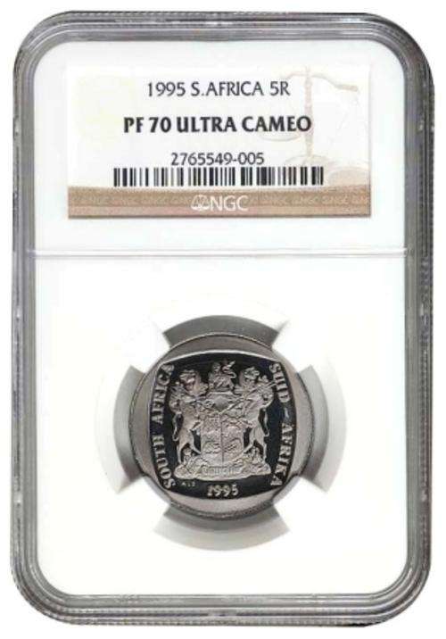 1995 South Africa R5 NGC PF70 Ultra Cameo