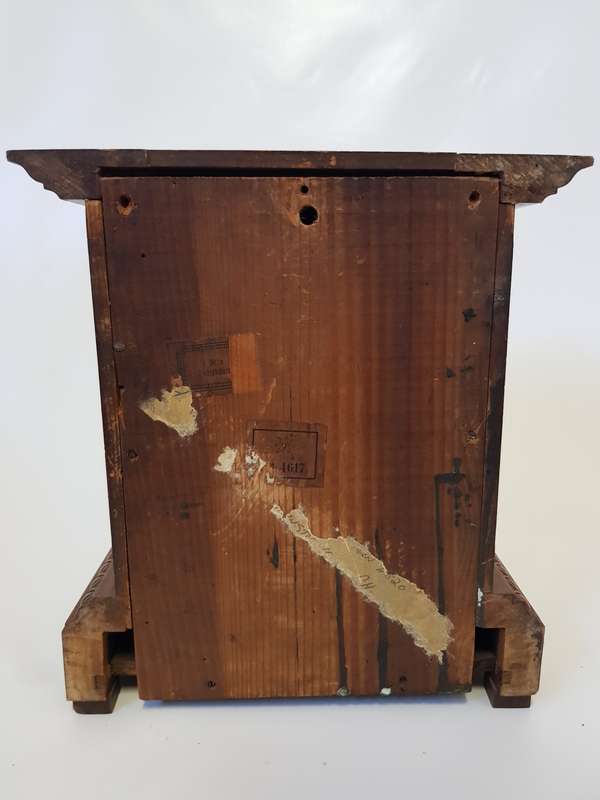 antique wooden mantel clock