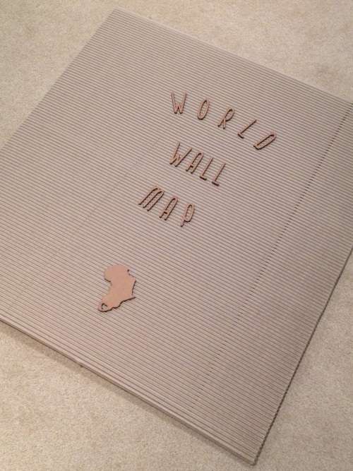 19-piece Wooden Wall World Map