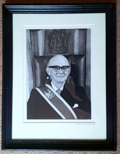 Official STATE PRESIDENT JJ FOUCHE' (1968) framed portrait!! *(COLLECT IN PTA ONLY)