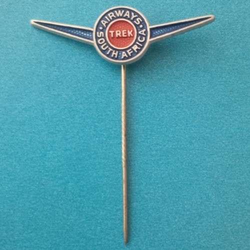 Vintage South African TREK AIRWAYS lapel stick pin badge!!