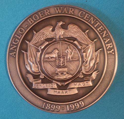 HUGE 1899 - 1999 KRUGER BOER WAR CENTENARY medallion - XOS 100mm diameter!!