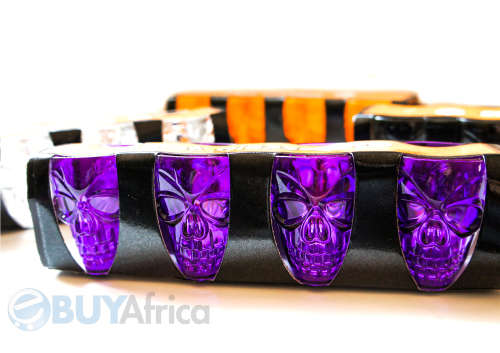 Halloween Party Skull shot glasses orange/ white/ purple/ black