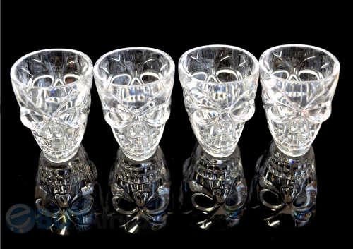 Halloween Party Skull shot glasses orange/ white/ purple/ black