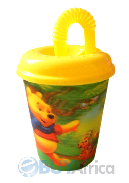 KIDS CARTOON CUPS WITH STRAW