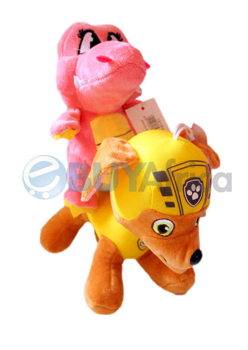 Cute~~ Pink dinosaur and Patrol puppy plush toys