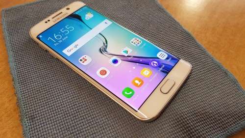 Samsung Galaxy S6 Edge 64GB White - {Cracked screen glass}