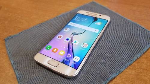 Samsung Galaxy S6 Edge 64GB White - {Cracked screen glass}