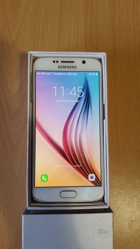 Samsung S6 32GB White Pearl (9/10) Classic Device