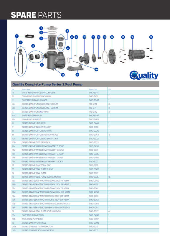 Quality Superflo 2 Self-Priming Swimming Pool Pump - 0.55kw