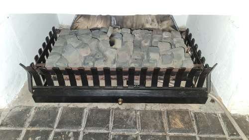 Fireplace. Jet Master Gas Fireplace - complete with bricks, fireplace grate and fittings.