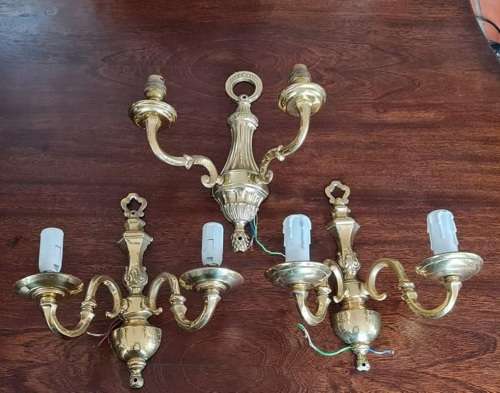 Wall Sconces - Set of three electric wall Sconces. Really beautiful!