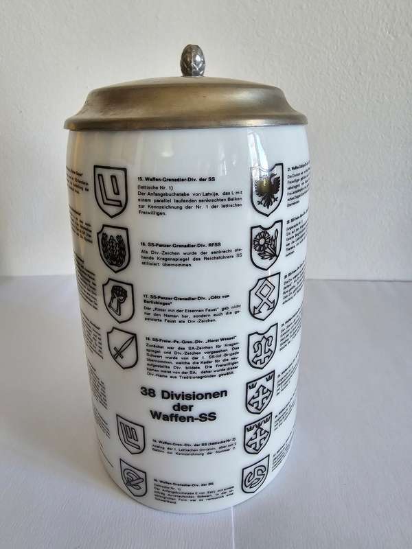 Authentic Dresden Porcelain Waffen-SS Stein - Rare Collectible for Sale in South Africa