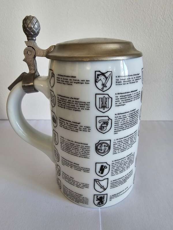 Authentic Dresden Porcelain Waffen-SS Stein - Rare Collectible for Sale in South Africa