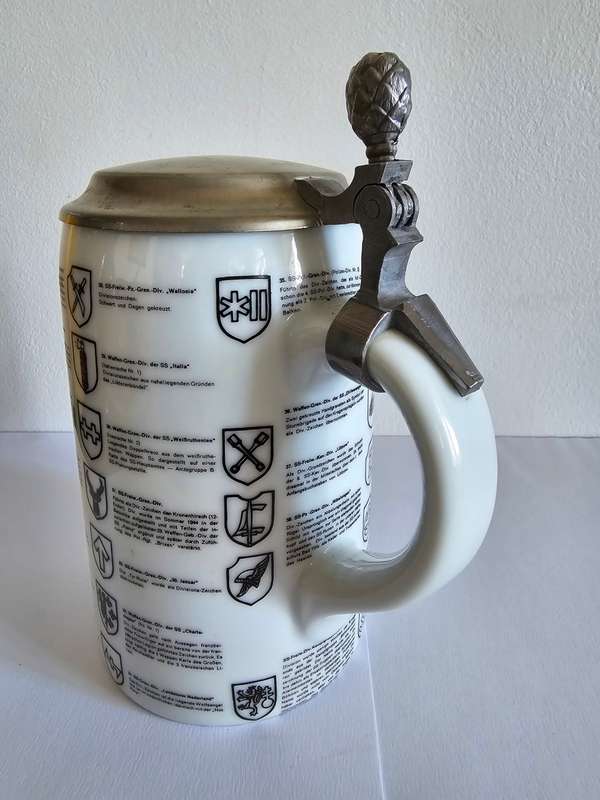 Authentic Dresden Porcelain Waffen-SS Stein - Rare Collectible for Sale in South Africa