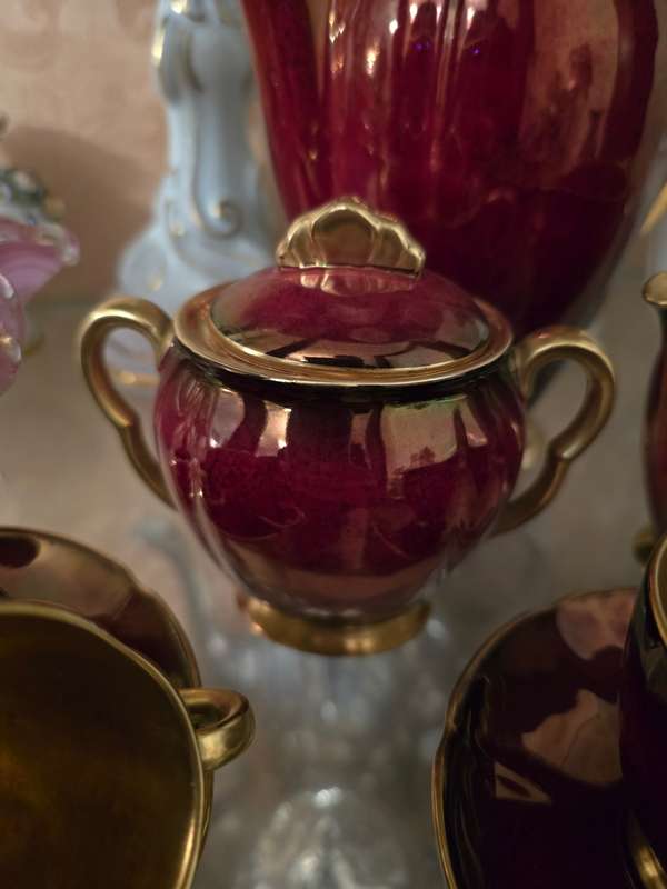 Carlton Ware Rouge Royale Coffee Set - Exquisite Antique Porcelain