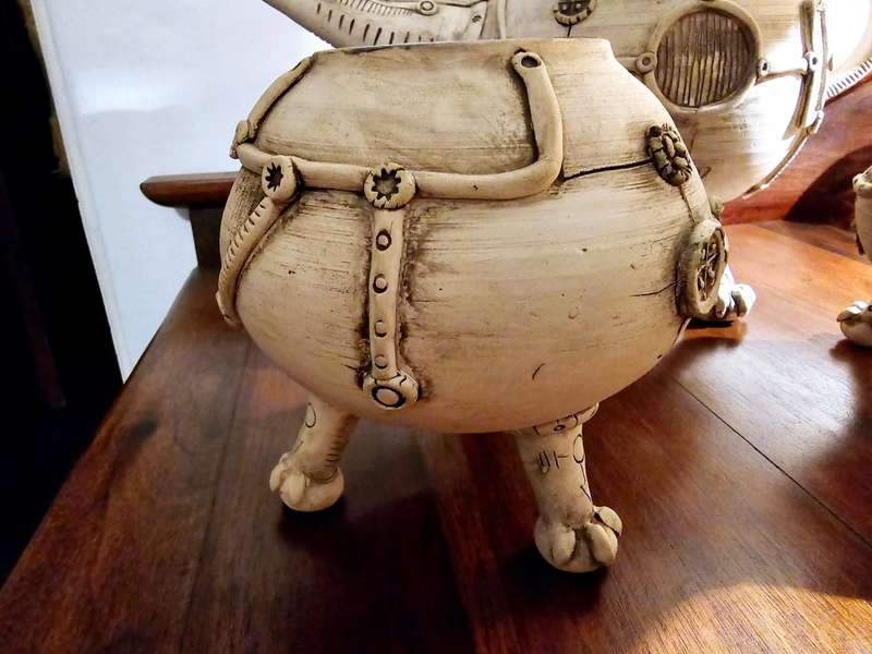 Weird and Wonderful Steampunk Coffee/Tea Set - Pottery 