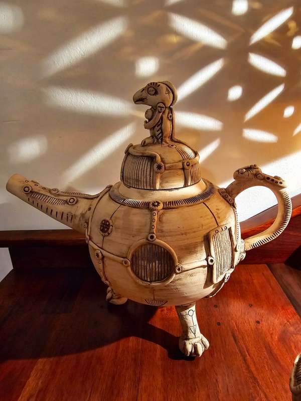 Weird and Wonderful Steampunk Coffee/Tea Set - Pottery 