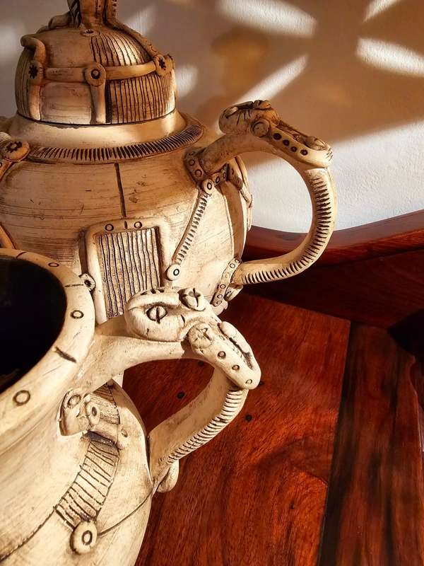 Weird and Wonderful Steampunk Coffee/Tea Set - Pottery 