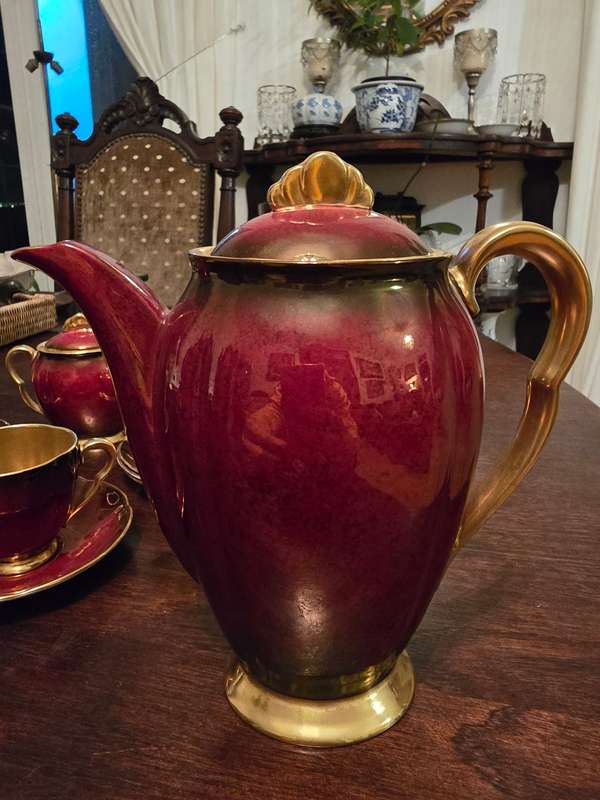 Carlton Ware Rouge Royale Coffee Set - Exquisite Antique Porcelain