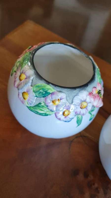Rare Carlton Ware Anenome Ball Vases.