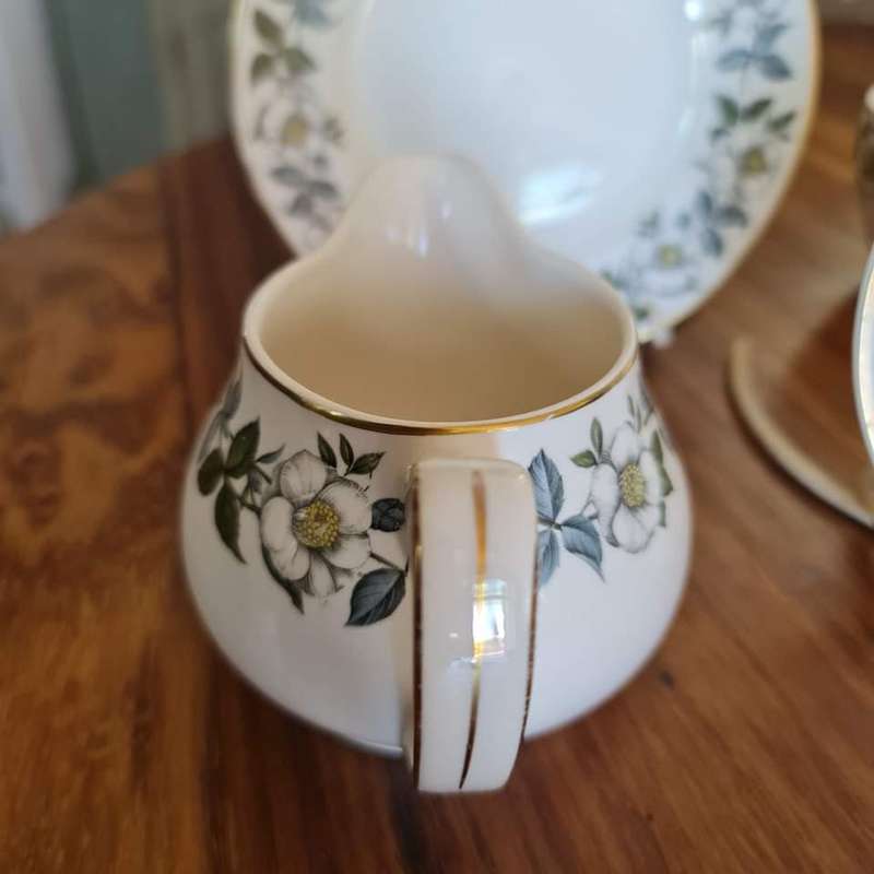 Staffordshire Midwinter Stylecraft Classic Shape part Tea Set decorated with Flowers and Gold