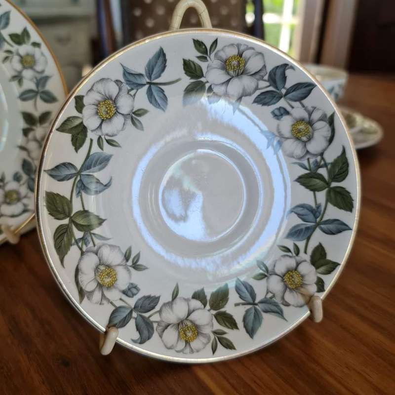 Staffordshire Midwinter Stylecraft Classic Shape part Tea Set decorated with Flowers and Gold
