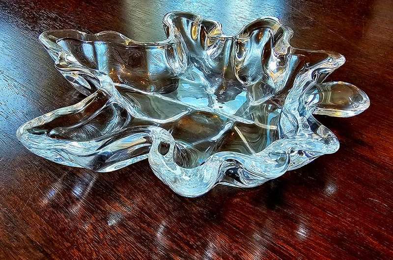 Oak Leaf Serving Dish for candy, mints, nuts, etc. Waterford Crystal
