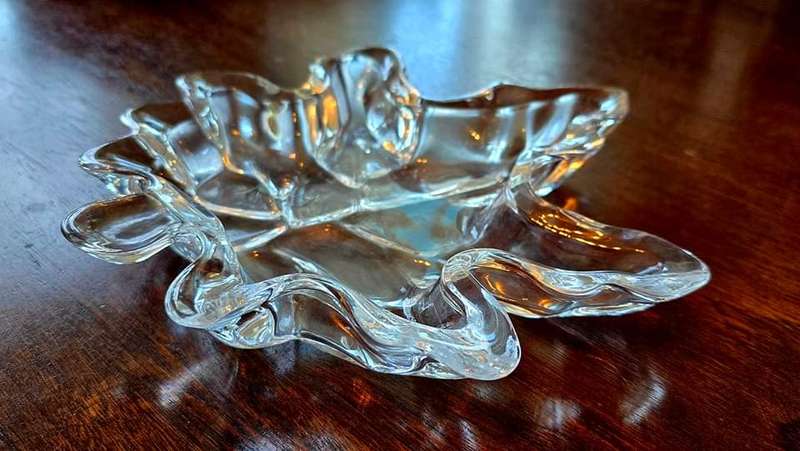 Oak Leaf Serving Dish for candy, mints, nuts, etc. Waterford Crystal