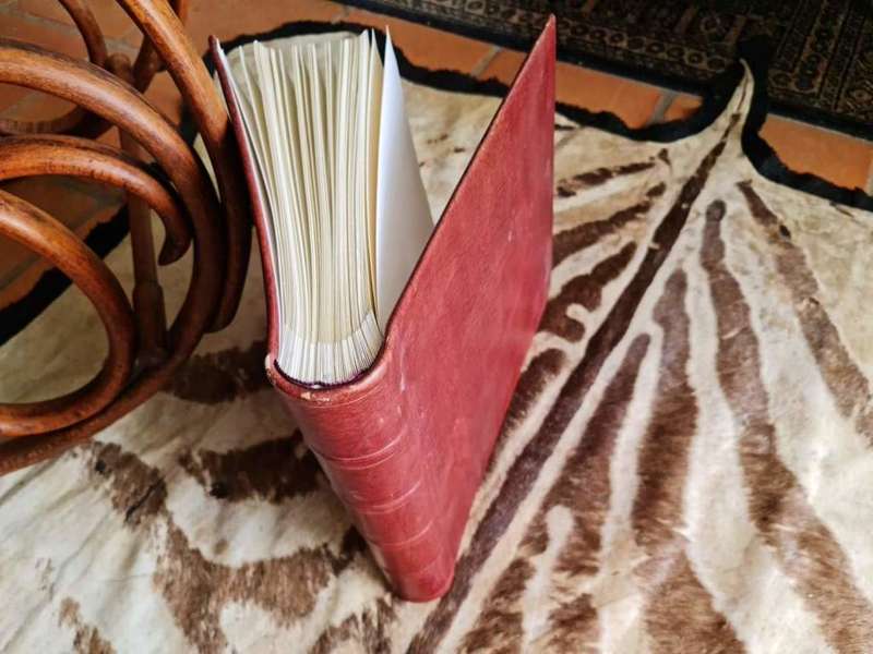 Very Large Leather Bound Blank Flower Pressing Book.