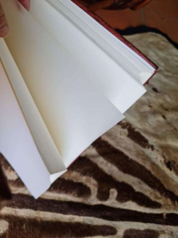 Very Large Leather Bound Blank Flower Pressing Book.