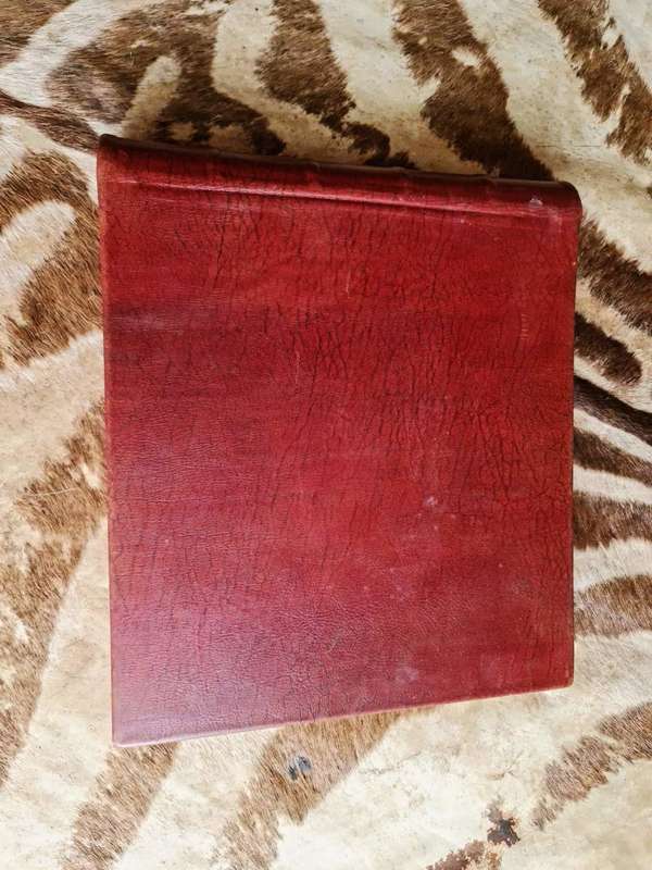Very Large Leather Bound Blank Flower Pressing Book.