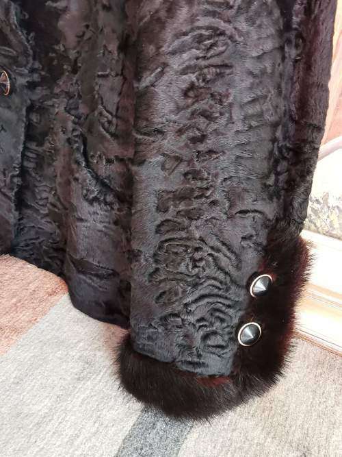 R750 - Beautiful Koseff Fur Jacket with Fur Cuffs and Collar. Size 8 - 10.