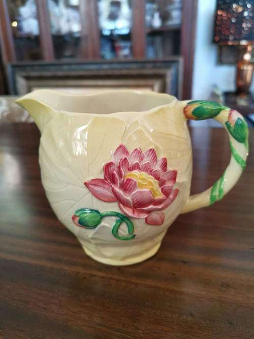 Carltonware, Made in England Porcelain Handpainted Jug and Waterlily Plate