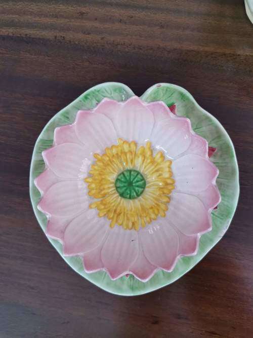Carltonware, Made in England Porcelain Handpainted Jug and Waterlily Plate