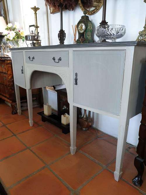 Classic French Country Sideboard / Server Painted in Tones of Grey