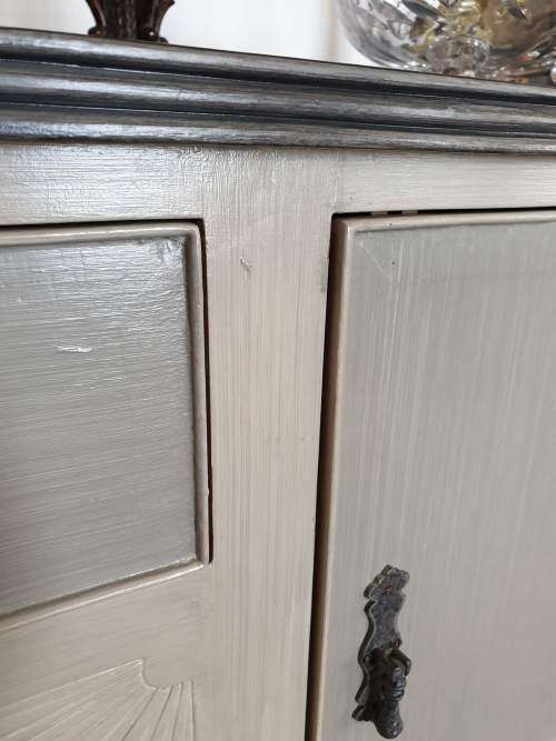 Classic French Country Sideboard / Server Painted in Tones of Grey