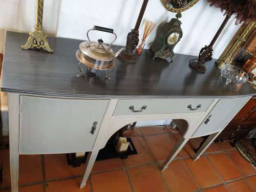 Classic French Country Sideboard / Server Painted in Tones of Grey
