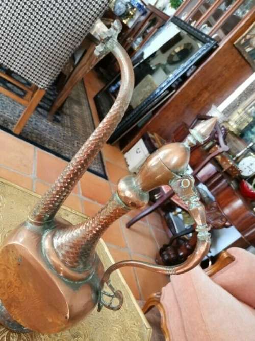 Hammered Copper Turkish Kettle.