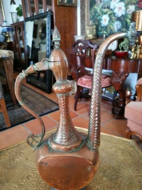 Hammered Copper Turkish Kettle.