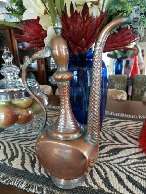 Hammered Copper Turkish Kettle.