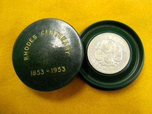 1953 Southern Rhodesia Crown for the RHODES CENTENARY 1853-1953 in Box