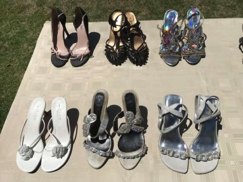6 PAIRS OF USED LADIES SIZE 4 SHOES - GOOD CONDITION - DISCREET LISTING - LOT 3