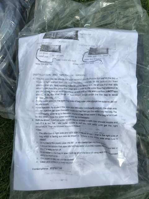BRAND NEW SOLAR CAMPING SHOWERS