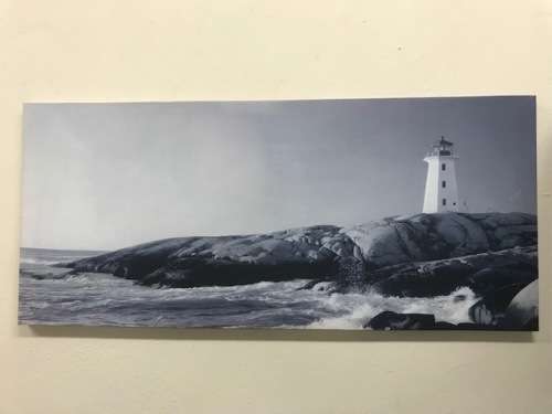 900 x 400 PRINTED CANVAS - LIGHTHOUSE SCENE