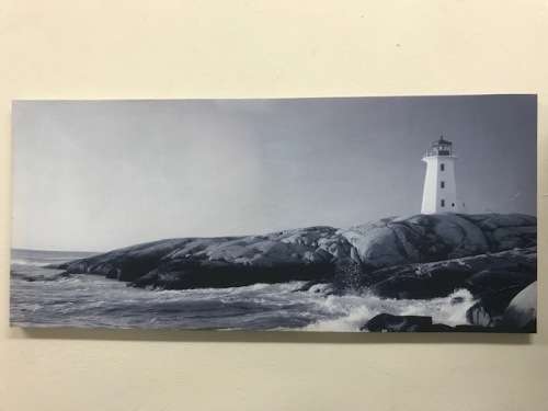 900 x 400 PRINTED CANVAS - LIGHTHOUSE SCENE